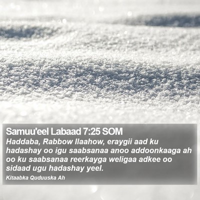 Samuu'eel Labaad 7:25 SOM Bible Verse Image