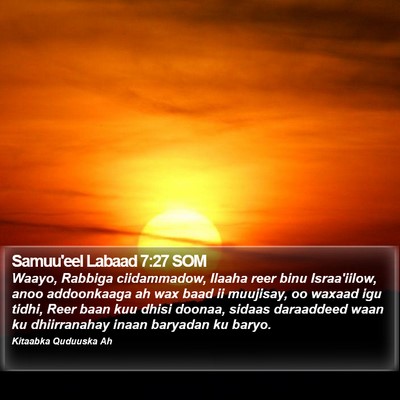 Samuu'eel Labaad 7:27 SOM Bible Verse Image