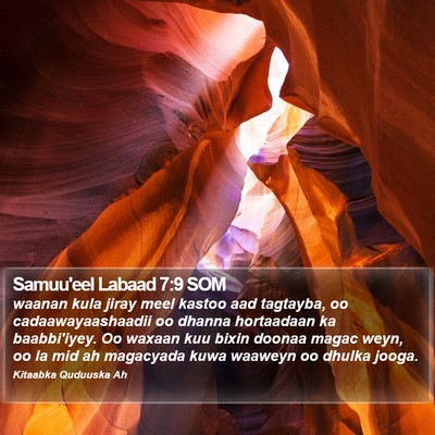 Samuu'eel Labaad 7:9 SOM Bible Verse Image
