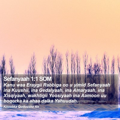 Sefanyaah 1:1 SOM Bible Verse Image