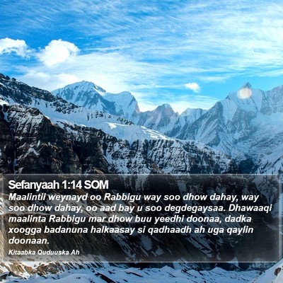 Sefanyaah 1:14 SOM Bible Verse Image