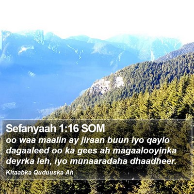 Sefanyaah 1:16 SOM Bible Verse Image