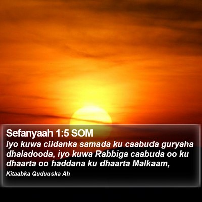 Sefanyaah 1:5 SOM Bible Verse Image