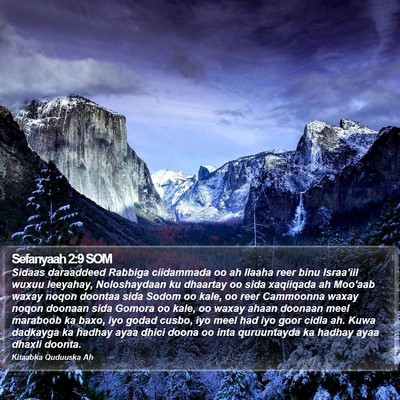 Sefanyaah 2:9 SOM Bible Verse Image
