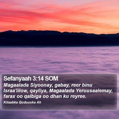 Sefanyaah 3:14 SOM Bible Verse Image