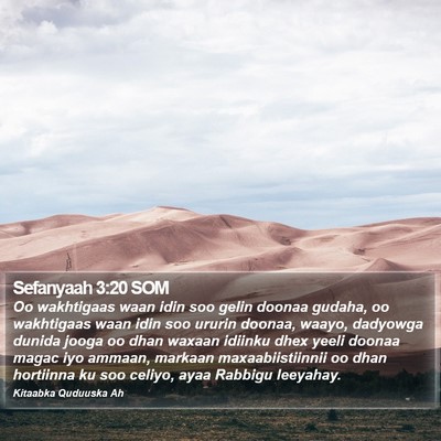 Sefanyaah 3:20 SOM Bible Verse Image