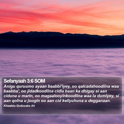 Sefanyaah 3:6 SOM Bible Verse Image