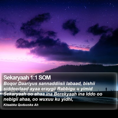 Sekaryaah 1:1 SOM Bible Verse Image