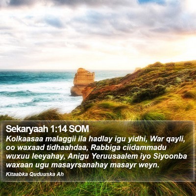 Sekaryaah 1:14 SOM Bible Verse Image