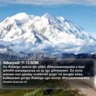 Sekaryaah 11:13 SOM Bible Verse Image