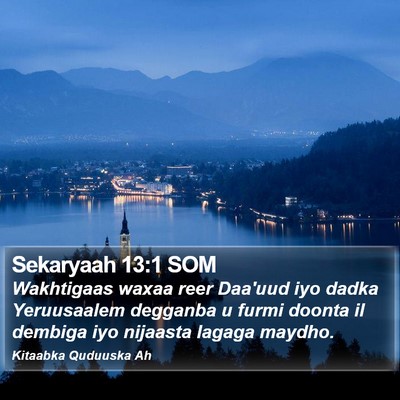 Sekaryaah 13:1 SOM Bible Verse Image