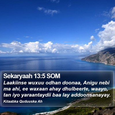 Sekaryaah 13:5 SOM Bible Verse Image