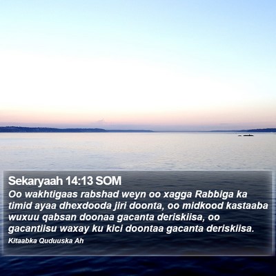 Sekaryaah 14:13 SOM Bible Verse Image