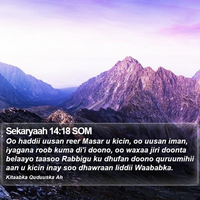 Sekaryaah 14:18 SOM Bible Verse Image