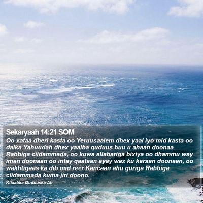 Sekaryaah 14:21 SOM Bible Verse Image