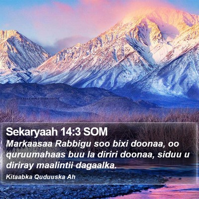Sekaryaah 14:3 SOM Bible Verse Image