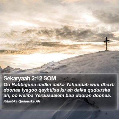 Sekaryaah 2:12 SOM Bible Verse Image