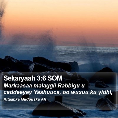 Sekaryaah 3:6 SOM Bible Verse Image