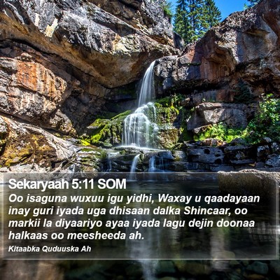Sekaryaah 5:11 SOM Bible Verse Image