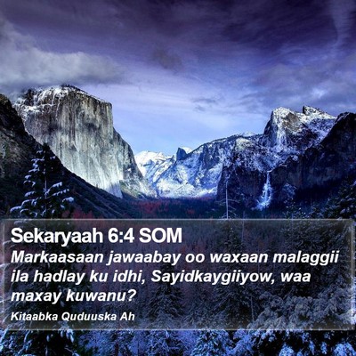Sekaryaah 6:4 SOM Bible Verse Image