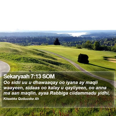 Sekaryaah 7:13 SOM Bible Verse Image