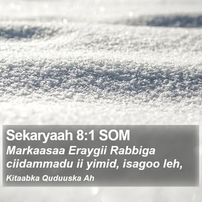Sekaryaah 8:1 SOM Bible Verse Image