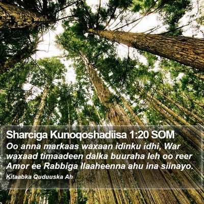 Sharciga Kunoqoshadiisa 1:20 SOM Bible Verse Image