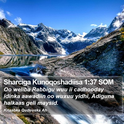 Sharciga Kunoqoshadiisa 1:37 SOM Bible Verse Image