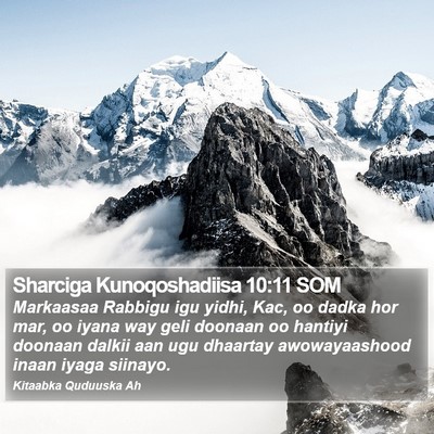 Sharciga Kunoqoshadiisa 10:11 SOM Bible Verse Image