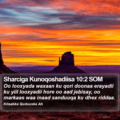 Sharciga Kunoqoshadiisa 10:2 SOM Bible Verse Image
