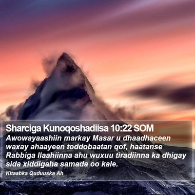 Sharciga Kunoqoshadiisa 10:22 SOM Bible Verse Image