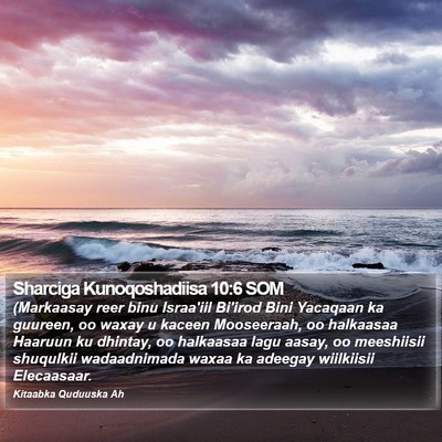 Sharciga Kunoqoshadiisa 10:6 SOM Bible Verse Image