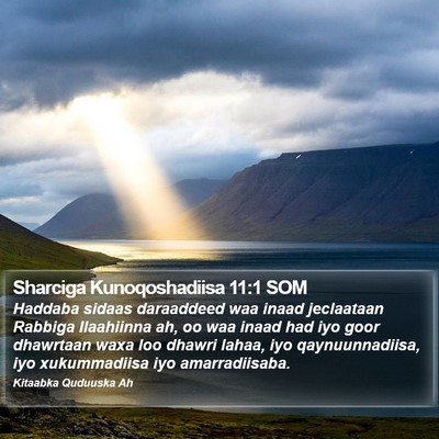 Sharciga Kunoqoshadiisa 11:1 SOM Bible Verse Image
