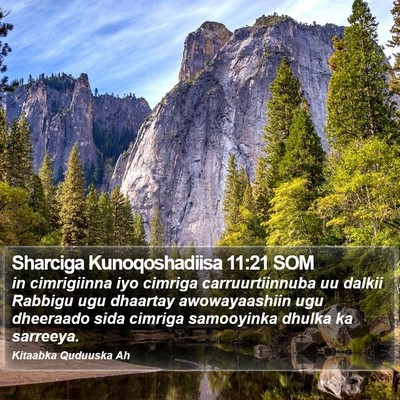 Sharciga Kunoqoshadiisa 11:21 SOM Bible Verse Image