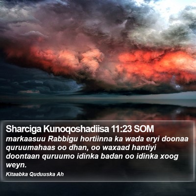 Sharciga Kunoqoshadiisa 11:23 SOM Bible Verse Image