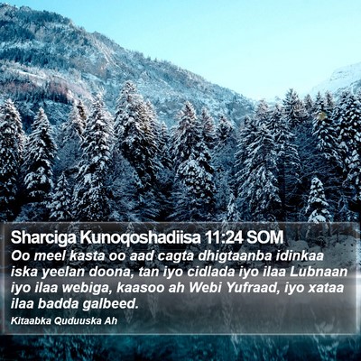 Sharciga Kunoqoshadiisa 11:24 SOM Bible Verse Image