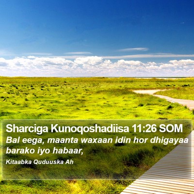 Sharciga Kunoqoshadiisa 11:26 SOM Bible Verse Image