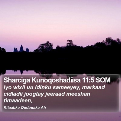Sharciga Kunoqoshadiisa 11:5 SOM Bible Verse Image