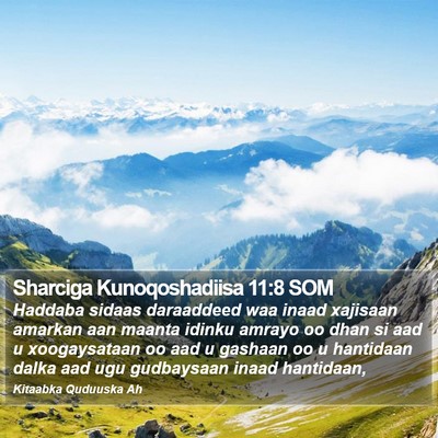 Sharciga Kunoqoshadiisa 11:8 SOM Bible Verse Image