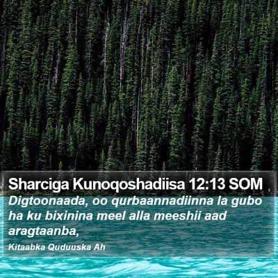 Sharciga Kunoqoshadiisa 12:13 SOM Bible Verse Image