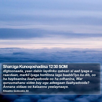 Sharciga Kunoqoshadiisa 12:30 SOM Bible Verse Image