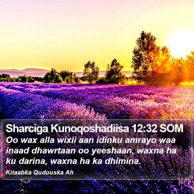 Sharciga Kunoqoshadiisa 12:32 SOM Bible Verse Image