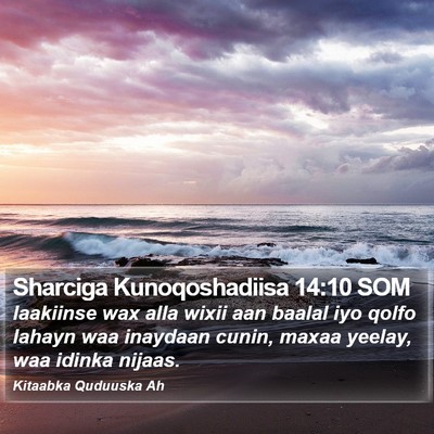 Sharciga Kunoqoshadiisa 14:10 SOM Bible Verse Image
