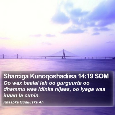 Sharciga Kunoqoshadiisa 14:19 SOM Bible Verse Image