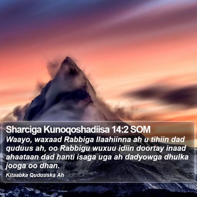 Sharciga Kunoqoshadiisa 14:2 SOM Bible Verse Image