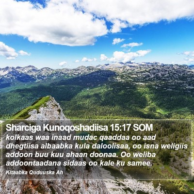 Sharciga Kunoqoshadiisa 15:17 SOM Bible Verse Image
