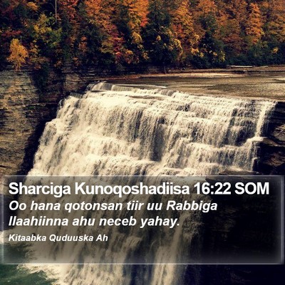 Sharciga Kunoqoshadiisa 16:22 SOM Bible Verse Image