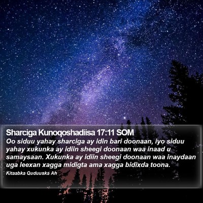 Sharciga Kunoqoshadiisa 17:11 SOM Bible Verse Image