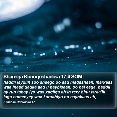 Sharciga Kunoqoshadiisa 17:4 SOM Bible Verse Image