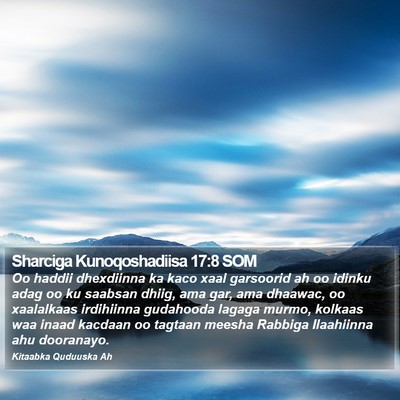 Sharciga Kunoqoshadiisa 17:8 SOM Bible Verse Image